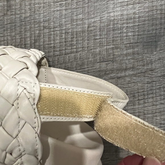 Homers Tubular Ivory Neutral Braided Sandals Ankle Strap Size 36 Reg. $375 - Picture 10 of 13